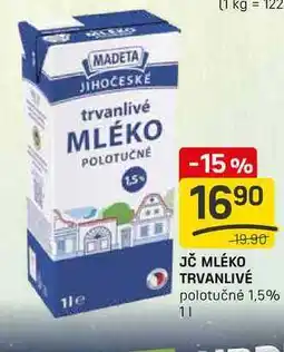 Flop JČ MLÉKO TRVANLIVÉ polotučné 1,5% 1l nabídka