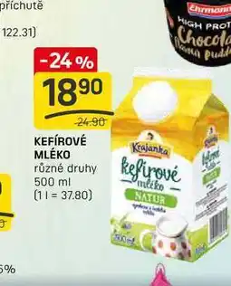 Flop Mlékárna Valašské Meziříčí Kefírové mléko nízkotučné 500g, vybrané druhy nabídka