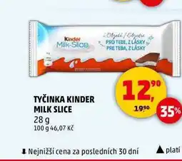 Penny Market TYČINKA KINDER MILK SLICE, 28 g nabídka