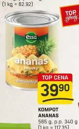 Flop KOMPOT ANANAS 565 g. p.p. 340 g nabídka