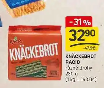 Flop KNÄCKEBROT RACIO různé druhy 230 g nabídka
