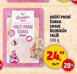 Penny Market KRŮTÍ PRSNÍ ŠUNKA SHAVE ŘEZNÍKŮV TALÍŘ, 100 g nabídka