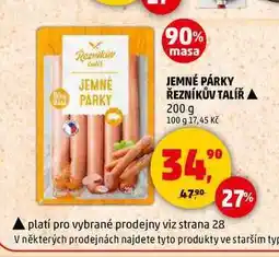 Penny Market JEMNÉ PÁRKY ŘEZNÍKŮV TALÍŘA, 200 g nabídka