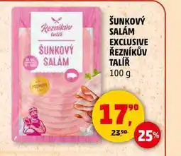 Penny Market ŠUNKOVÝ SALÁM EXCLUSIVE ŘEZNÍKŮV TALÍŘ, 100 g nabídka