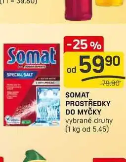 Flop SOMAT PROSTŘEDKY DO MYČKY vybrané druhy nabídka