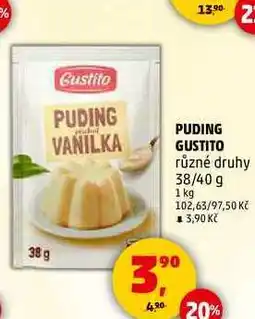 Penny Market PUDING GUSTITO, 38/40 g nabídka