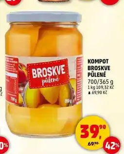 Penny Market KOMPOT BROSKVE PŮLENÉ, 700 g nabídka