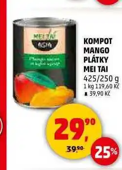 Penny Market KOMPOT MANGO PLÁTKY ΜΕΙ ΤΑΙ, 425 g nabídka