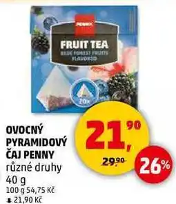 Penny Market OVOCNÝ PYRAMIDOVÝ ČAJ PENNY, 40 g nabídka