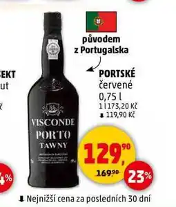 Penny Market PORTSKÉ červené, 0,75 l nabídka