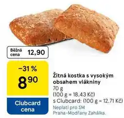 Tesco Žitná kostka s vysokým obsahem vlákniny, 70 g nabídka