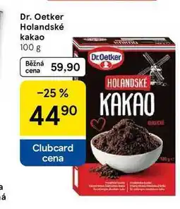 Tesco Dr. Oetker Holandské kakao, 100 g nabídka