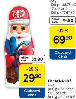 Tesco KitKat Mikuláš, 45 g nabídka