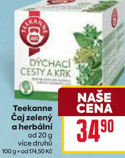 Billa Teekanne Čaj zelený a herbální nabídka