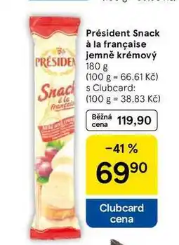 Tesco Président Snack à la française jemně krémový, 180 g nabídka