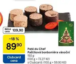 Tesco Paté du Chef Paštiková bonboniéra vánoční, 150 g nabídka