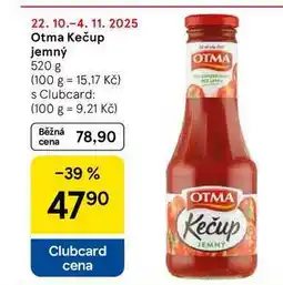 Tesco Otma Kečup jemný, 520 g nabídka