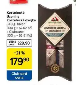 Tesco Kostelecké Uzeniny Kostelecká dvojka, 340 g nabídka