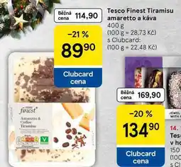 Tesco Tesco Finest Tiramisu amaretto a káva, 400 g nabídka