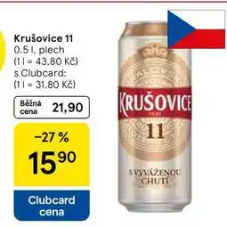 Tesco Krušovice 11, 0.5 l, plech nabídka