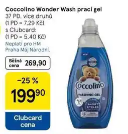 Tesco Coccolino Wonder Wash prací gel, 37 PD nabídka