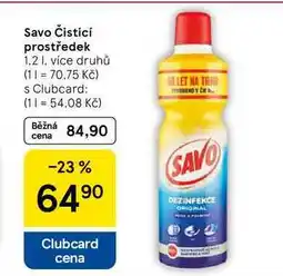 Tesco Savo Čisticí prostředek, 1.2 l nabídka