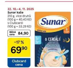 Tesco Sunar kaše, 210 g nabídka