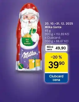 Tesco Milka Santa, 45 g nabídka