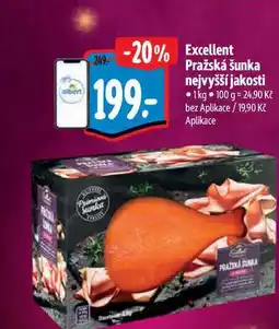 Albert Excellent Pražská šunka nejvyšší jakosti 1kg nabídka