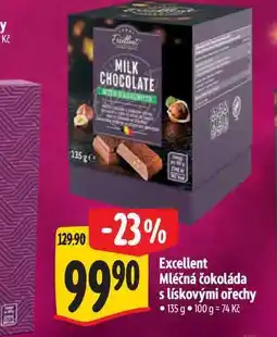 Albert Excellent Mléčná čokoláda s lískovými ořechy 135 g nabídka