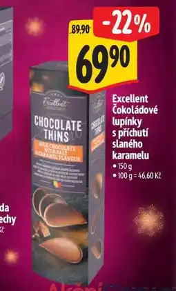Albert Excellent Čokoládové lupínky s příchutí slaného karamelu 150 g nabídka