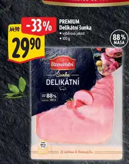 Albert PREMIUM Delikátní šunka 100 g nabídka