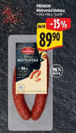 Albert PREMIUM Mistrovská klobása 350 g nabídka