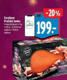Albert Excellent Pražská šunka 1 kg nabídka
