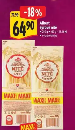 Albert Albert Sýrové nitě 250 g nabídka