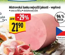 Albert Mistrovská šunka nejvyšší jakosti - vepřová 100 g nabídka