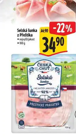 Albert Selská šunka z Přeštíka 100g nabídka
