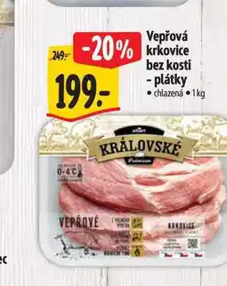 Albert Vepřová krkovice bez kosti - plátky 1 kg nabídka