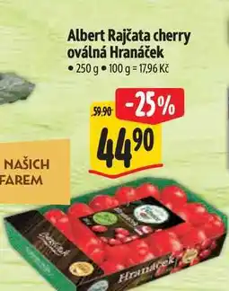 Albert Albert Rajčata cherry oválná Hranáček 250 g nabídka