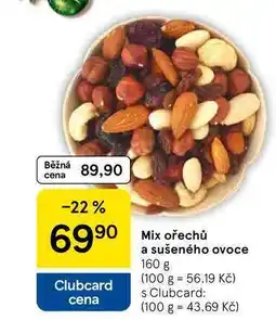 Tesco Mix ořechů a sušeného ovoce, 160 g nabídka