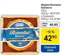 Tesco Madeta Romadur Klášterní, 125 g nabídka