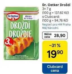 Tesco Dr. Oetker Droždí, 3x 7 g nabídka