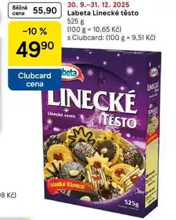 Tesco Labeta Linecké těsto, 525 g nabídka