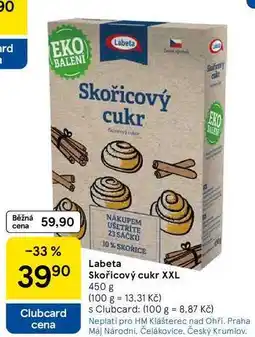 Tesco Labeta Skořicový cukr XXL, 450 g nabídka