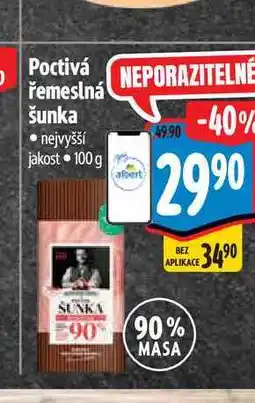 Albert Poctivá řemeslná šunka 100 g nabídka
