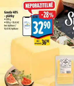 Albert Gouda 48% plátky 100g nabídka