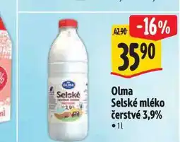 Albert Olma Selské mléko čerstvé 3,9% 1 l nabídka