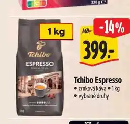 Albert Tchibo Espresso zrnková káva 1kg nabídka