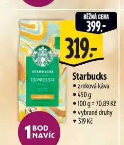 Albert Starbucks zrnková káva 450 g nabídka