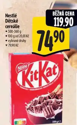 Albert Nestlé Dětské cereálie 300-360 g nabídka